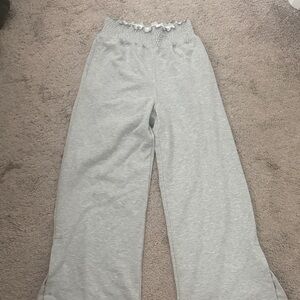 Elegant Gray Wide Leg Pants